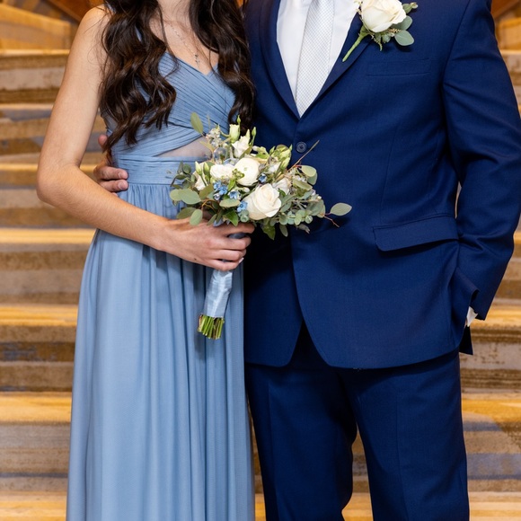 Birdy grey dusty blue bridesmaid dress size XS - Picture 2 of 4